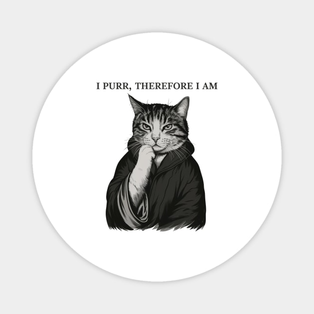 I-Purr-Therefore-I-Am-Funny-Philosophical-Cat-Lover Magnet by ArtistTee ⭐⭐⭐⭐⭐